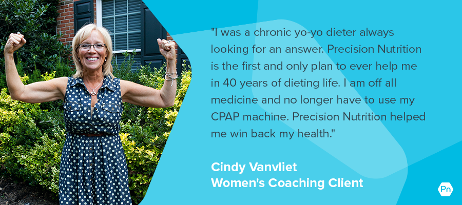 Nutrition coaching for women - Cindy
